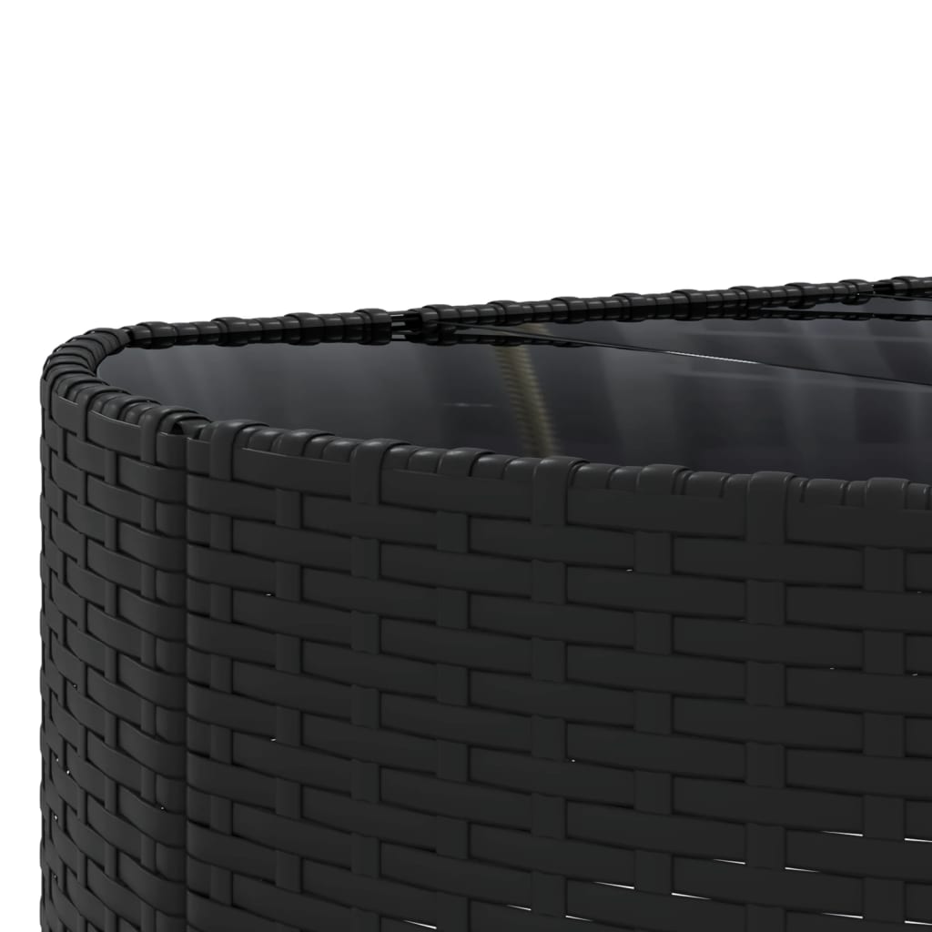 Salon de jardin 5 pcs | Mobilier de jardin | Salon d'extérieur avec coussins noir résine tressée CFW310778 - 6