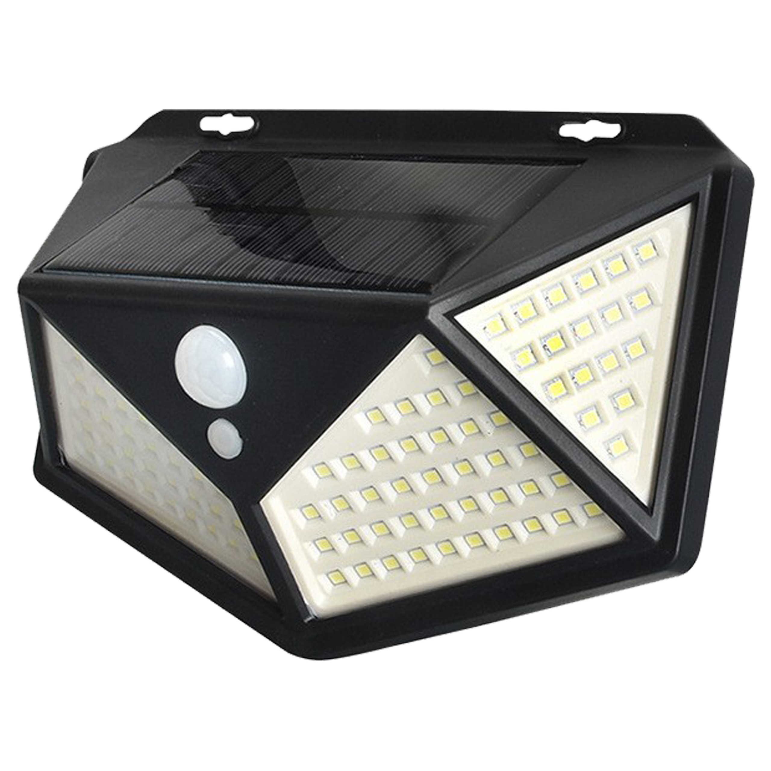 Lampa LED solarna ścienna 6500K IP44 czujnik ruchu i zmierzchu czarna kinkiet elewacja MasterLED