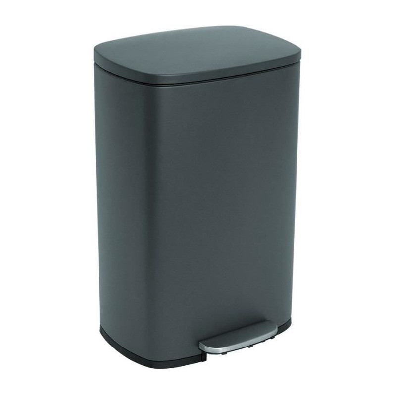 Kosz na Śmieci z Pedałem Inox ADMIRAL szary 50L