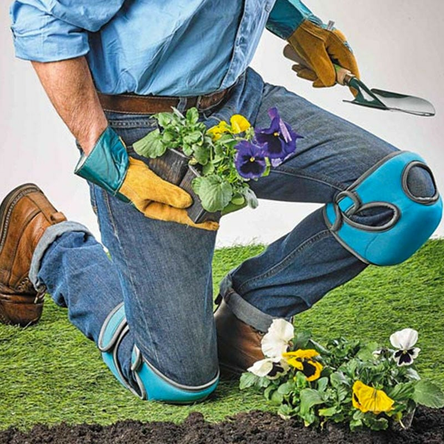 Paire de genouillères de jardinage, genouillères réglables