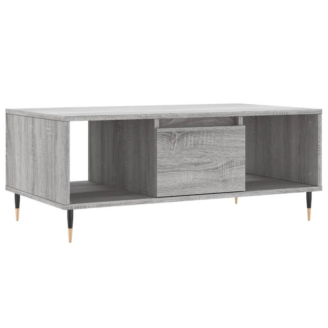 Tavolino da Salotto Grigio Cemento 96x50x45 cm in Truciolato Tavolino da Salotto Grigio Cemento 96x50x45 cm in Truciolato