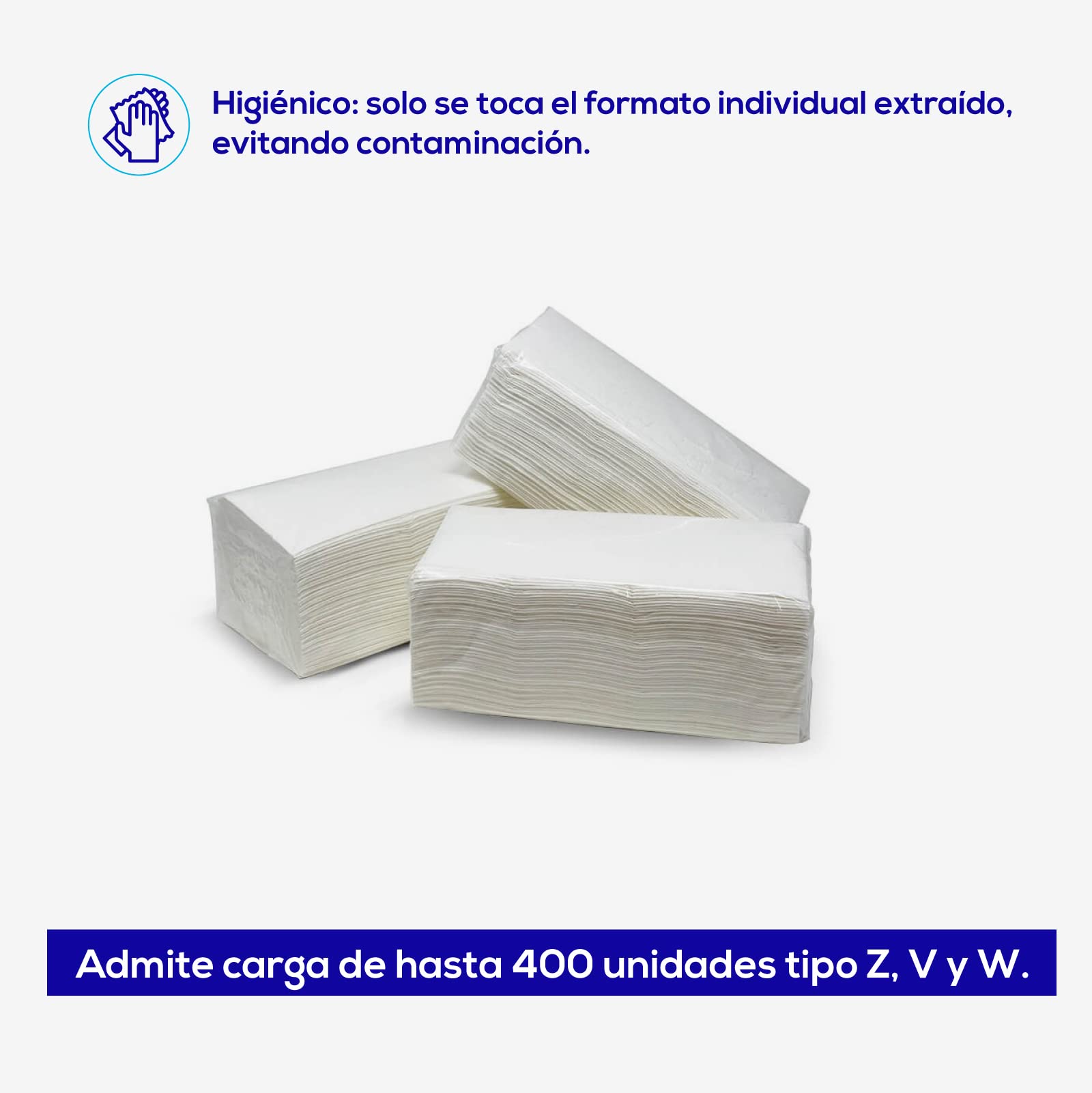 Jofel Dispenser Igienico Zig-Zag, Bianco, 28,7x14x28.7 cm - 2