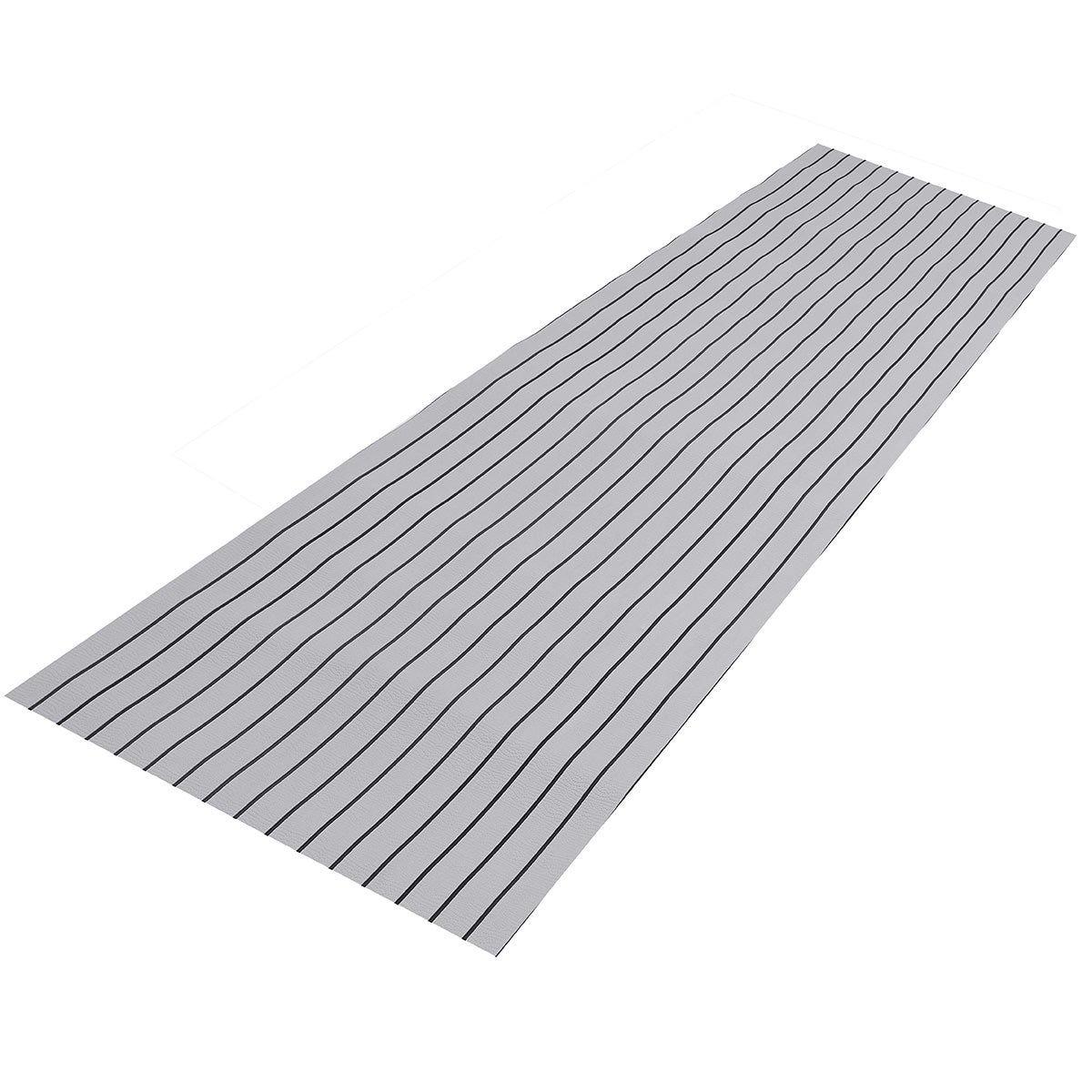 Tapete de convés para barco em EVA autoadesivo 240 x 120 cm, 6 mm, cinzento, efeito teca, antiderrapante e recortável - 4