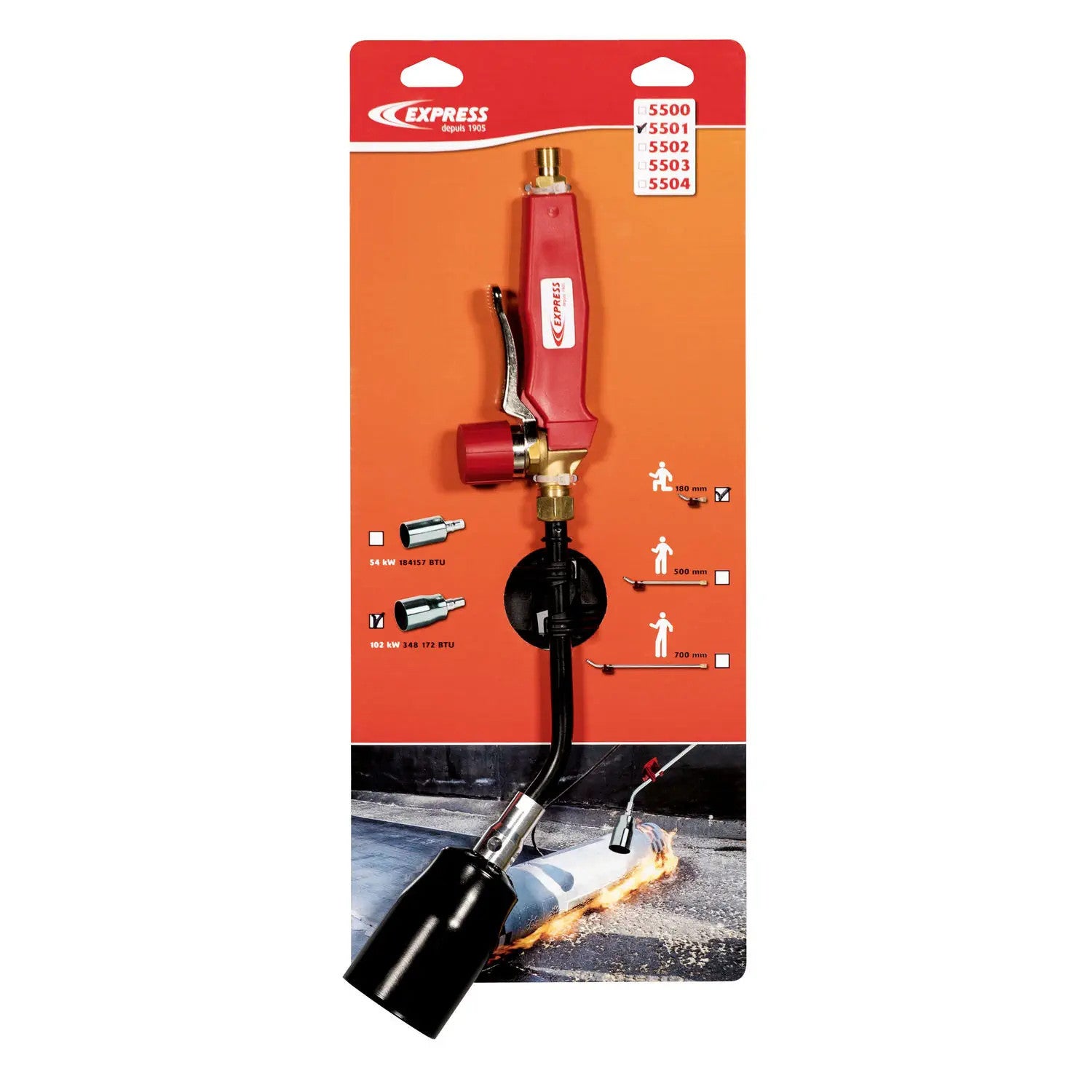 Chalumeau étancheur acier godet 60 mm 100 kW Col 180 mm Guilbert Express - 2