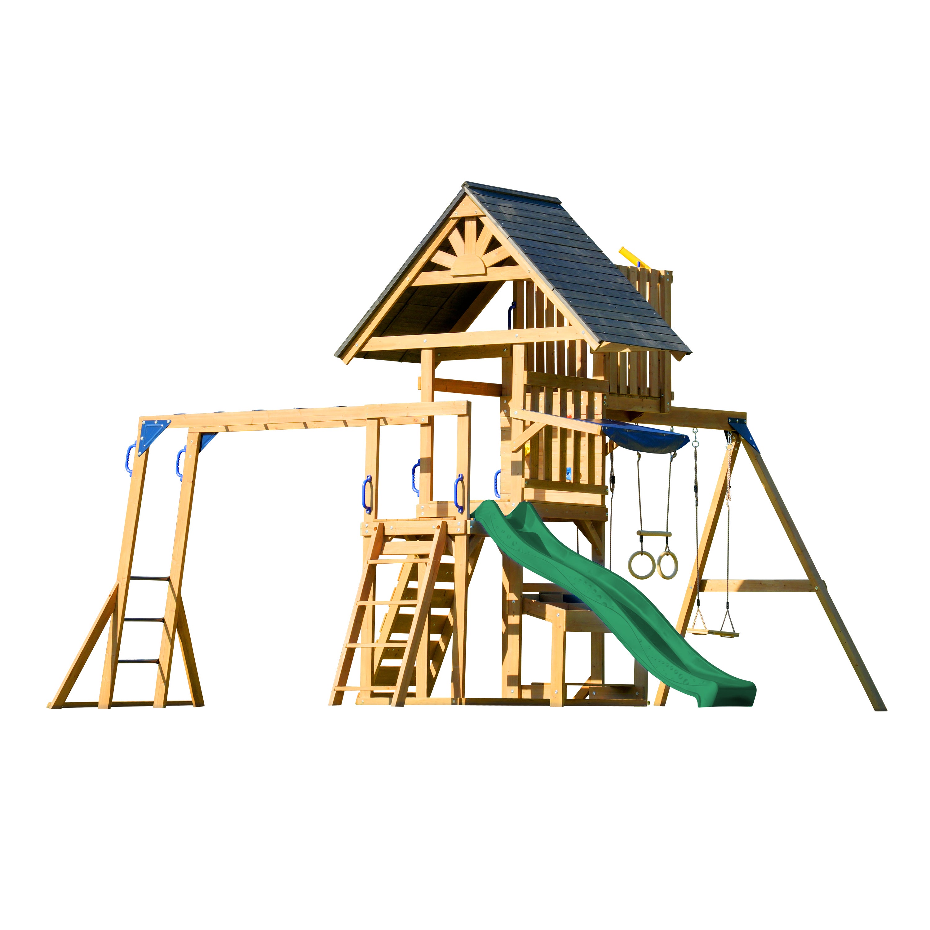 Parque Infantil De Madera Tidyard – Tobogán, Columpios Y Arenero, Con Plataforma De 90 Cm, Para Niños De 3 A 8 Años, Ideal Para Jardín Y Exteriores