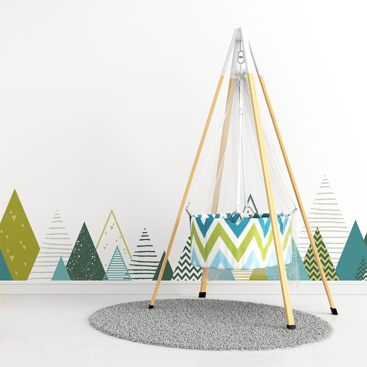 Adesivo bambino di montagna scandinavo lynka - Sticker adesivo - adesivi murali - 100x170cm - 3