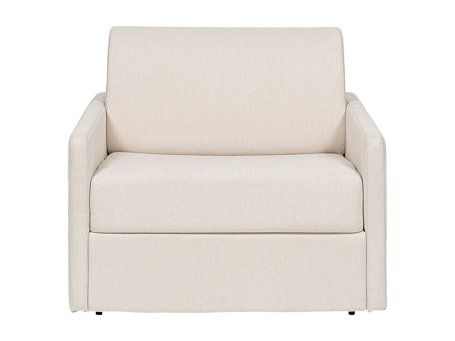 Fotel rozkładany typu express z beżową tapicerką - Materac 14 cm - CALIFE