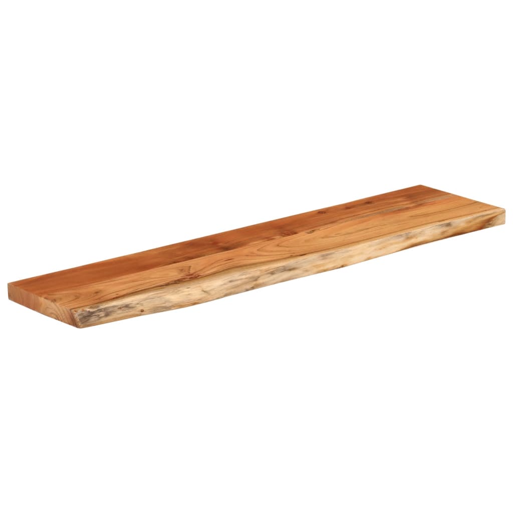 Étagère murale | Étagère flottante | Étagère suspendue rectangulaire massif acacia bordure assortie CFW508090 - 3