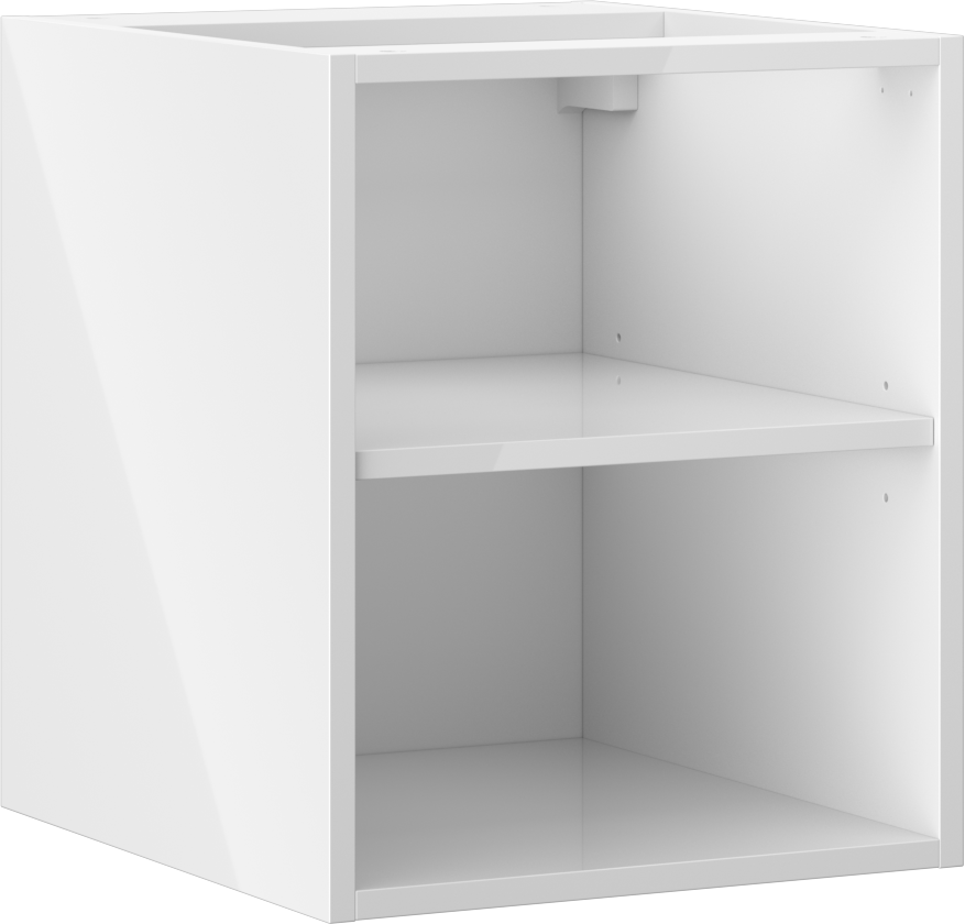 Mexen Box-A szafka otwarta z półką 40 cm, biała połysk - 91AX2-0400-470-0-00