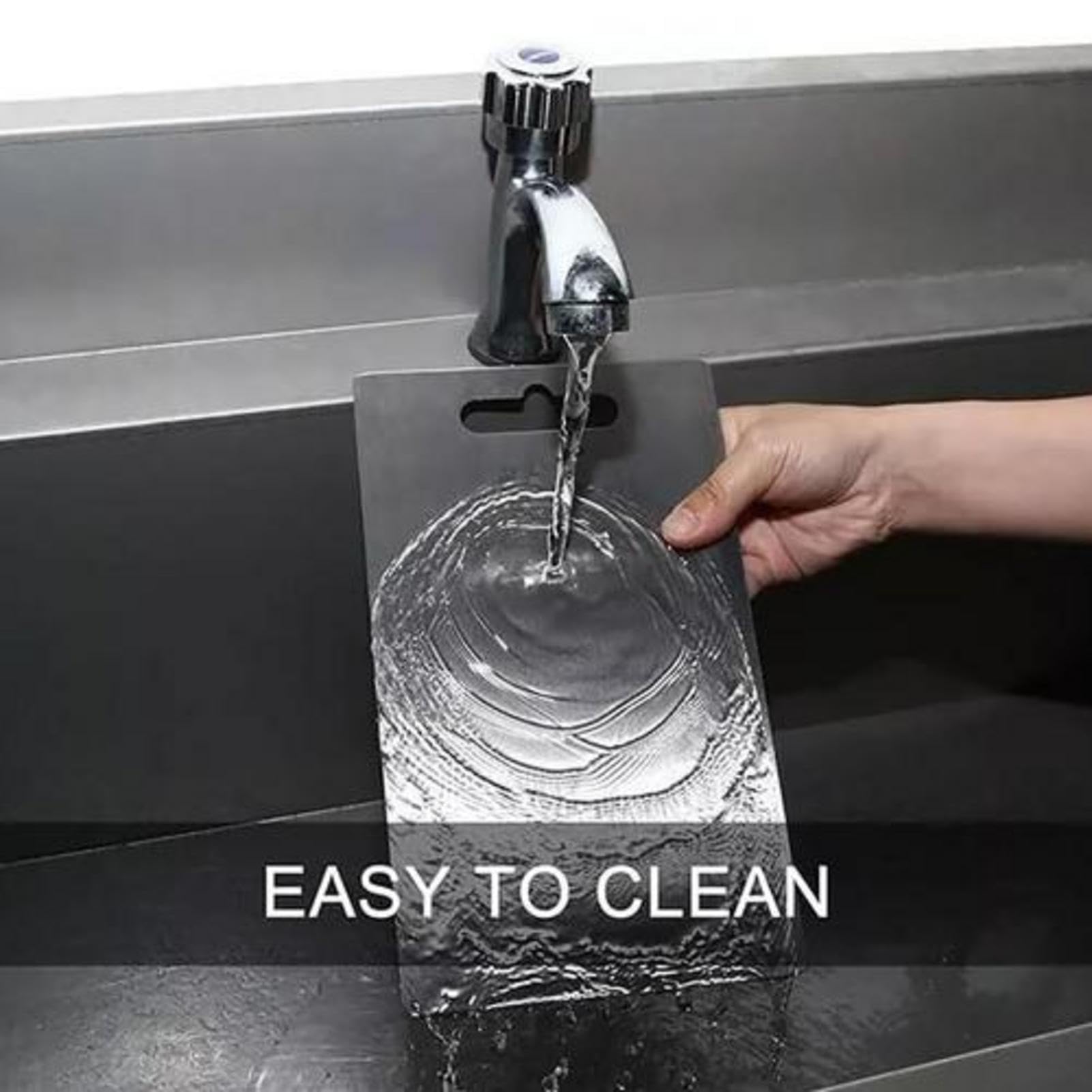 Lot de 3 planches à découper en acier inoxydable,planche à découper, planche à découper en métal double face,planche à découper portable pour cuisine - 7