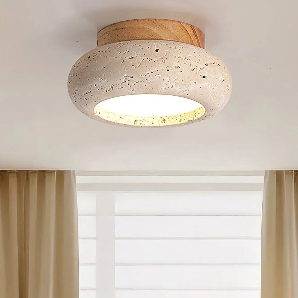 Leroy Merlin Lámpara De Techo Led De 15 Cm, Candelabro Empotrable Pequeño, Aplique De Pared Vintage, Lámpara De Techo De Piedra Natural, Luz Cálida Amarillo 