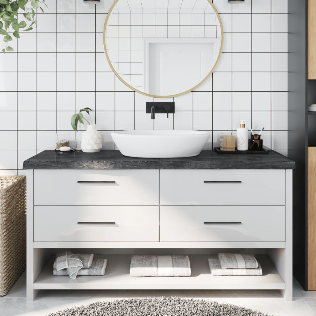 Petit plateau en bois sur socle, support décoratif de style fermier pour décor de salle de bain, rehausseur en bois pour cuisine, porte-savon pour coiffeuse, comptoir, évier, grand 11,8 x 7 (30