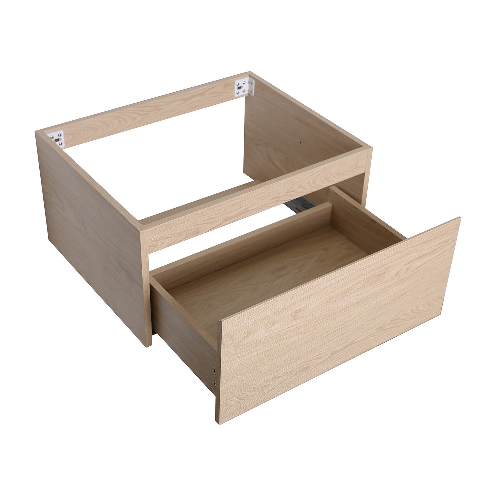 Meuble de salle de bain bois et métal 120cm avec vasque noire et miroir WILL - 5
