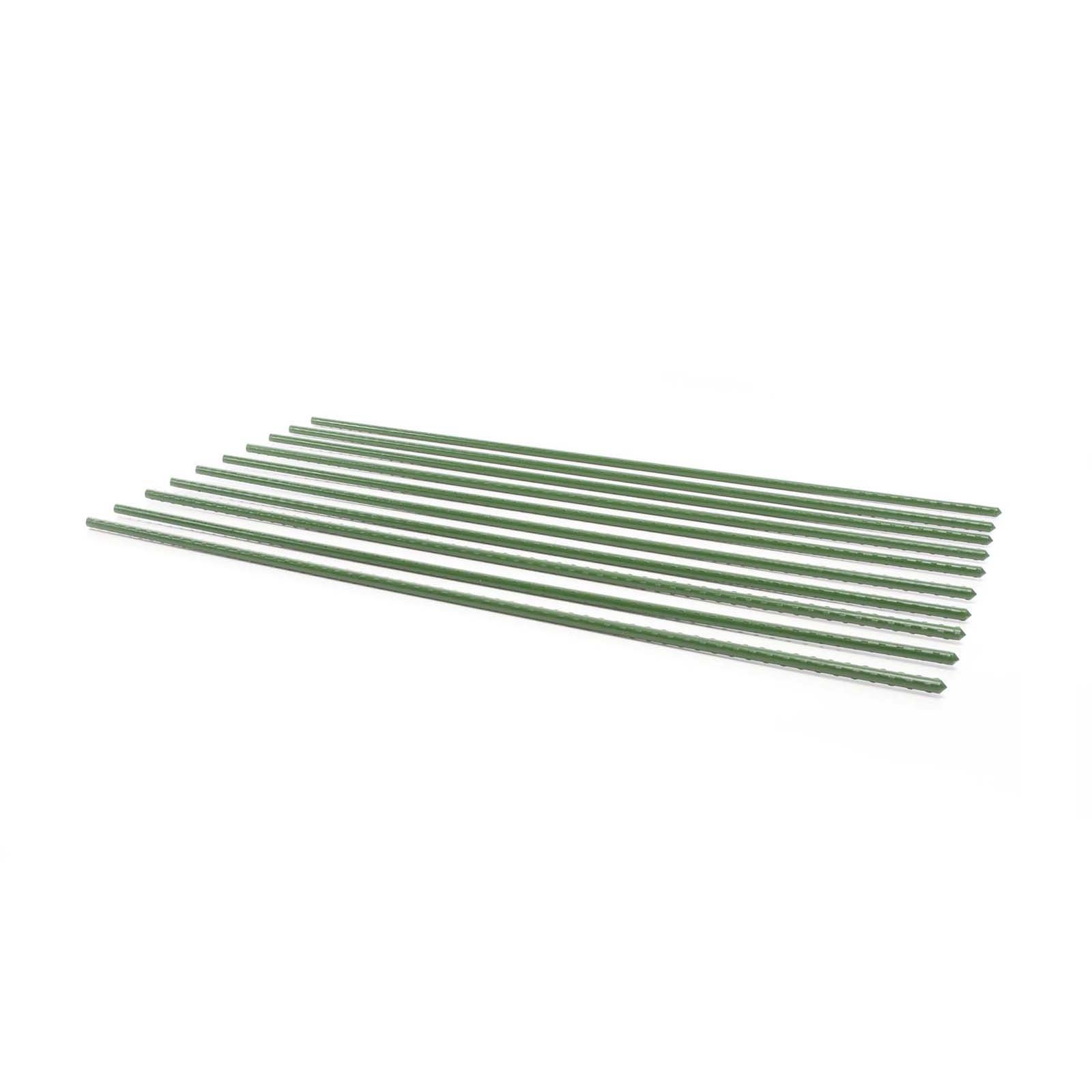 Lot de 10x Tuteurs Plantes – Ø 11 x 1500 mm – en Vert – en Métal – Support de Légumes Fleurs grimpantes – Piquets Attache Tomates – Roses,… Toboli - 8