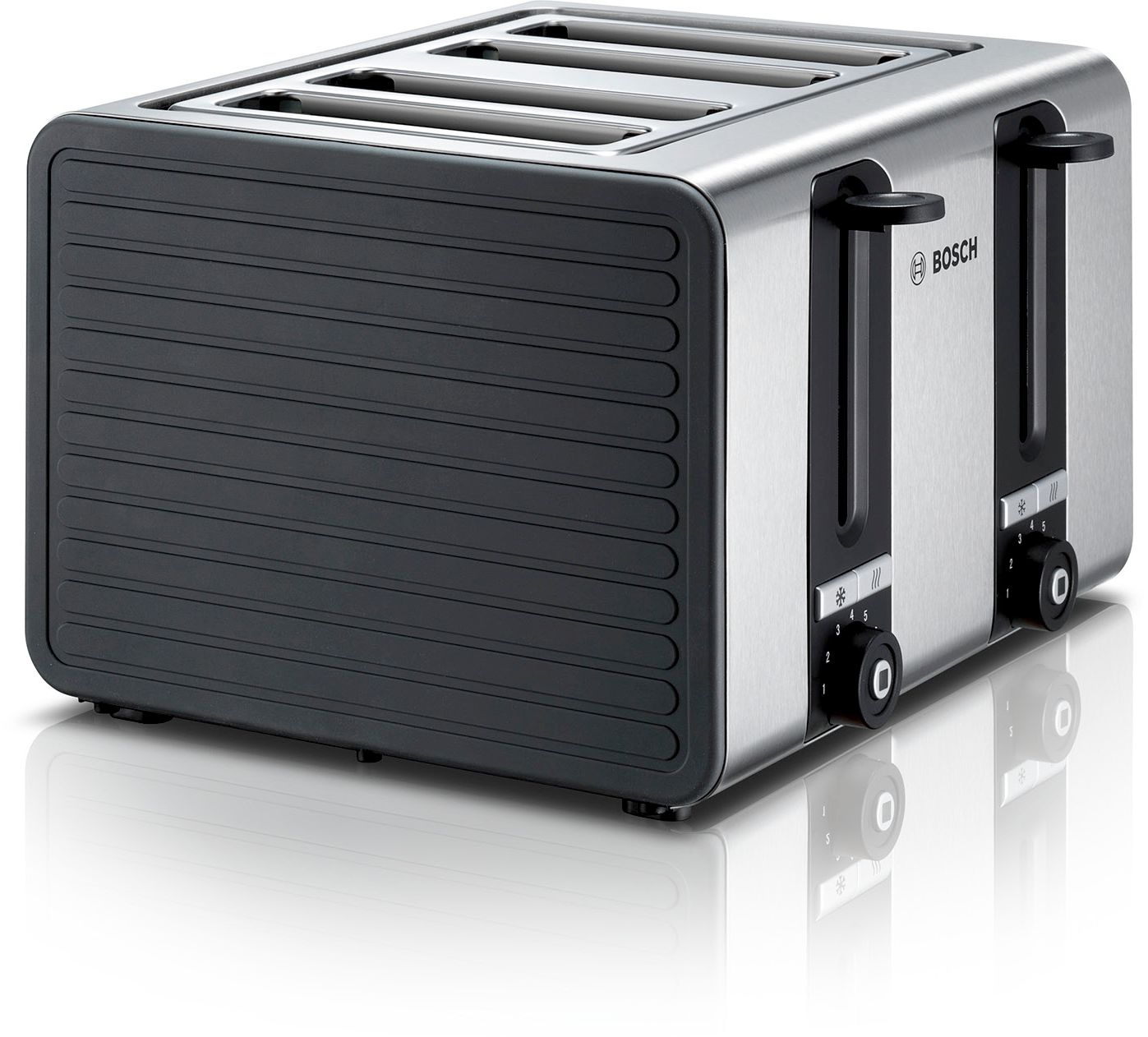 Bosch Tat7s45 Tostadora 4 Rebanada(S) 1800 W Acero Inoxidable Negro Acero Inoxidable, Leroy Merlin