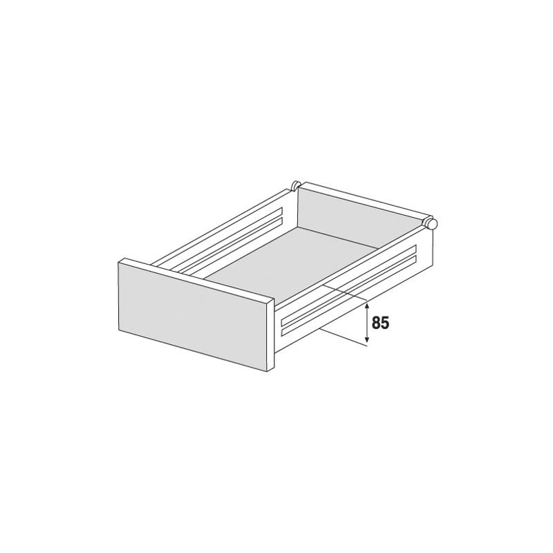 Côtés de tiroirs sortie 3/4 - haut 85 - Longueur : 350 mm - HARN - 3
