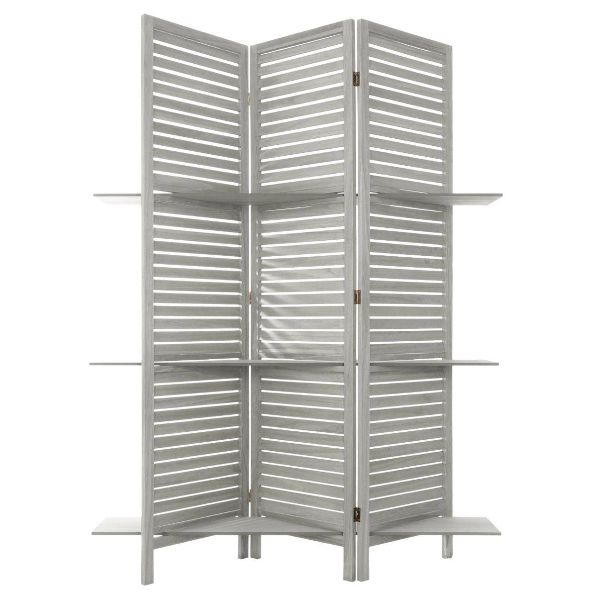 Biombo 3 baldas - gris a. 170 cm - atmosphera créateur d'intérieur