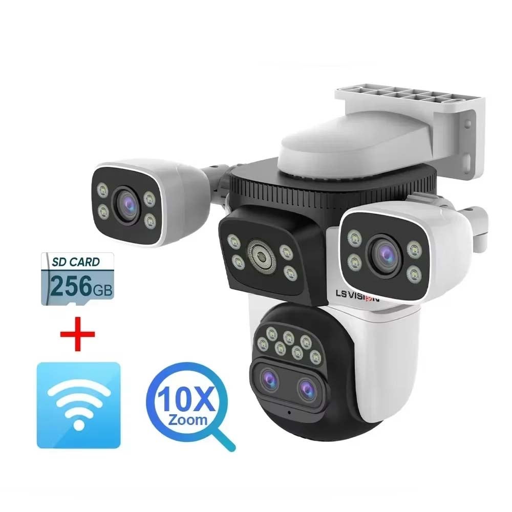 MAKA Telecamera WiFi Esterno Solare - Visione Notturna 4K, Rilevamento PIR, Batteria 5000 mAh, Audio 2 Vie, Impermeabile IP66