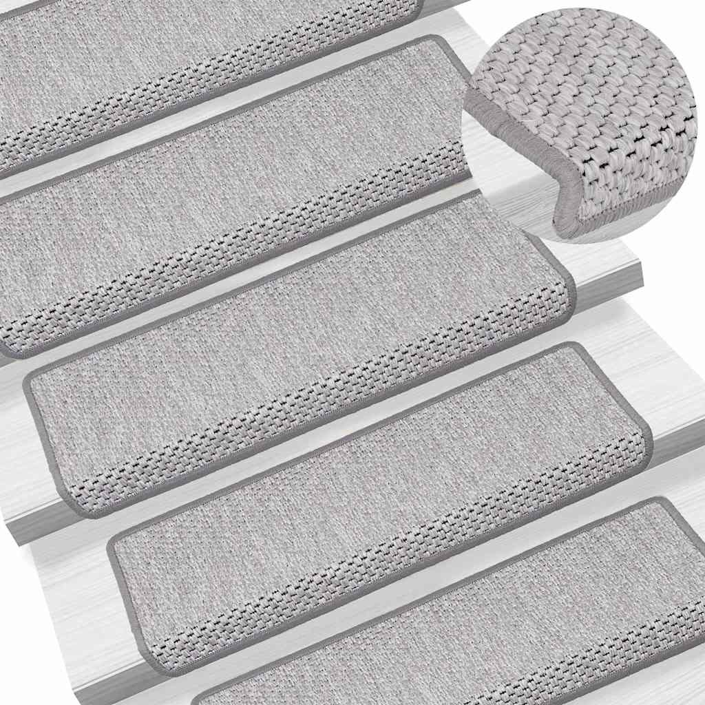Tapis d'escalier autocollants 30 pcs | Paillasson d'escalier | Tapis de marche 65x21x4 cm platine CFW622579 - 6