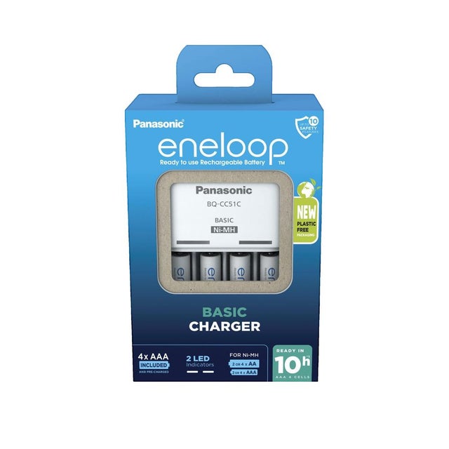 Bloc chargeur NiMH avec accus Panasonic Basic BQ-CC51 + 4x eneloop AAA