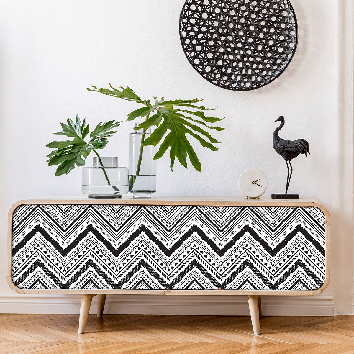 Pegatina de muebles étnicos yawo - adhesivo de pared - revestimiento sticker mural decorativo - 40x60cm