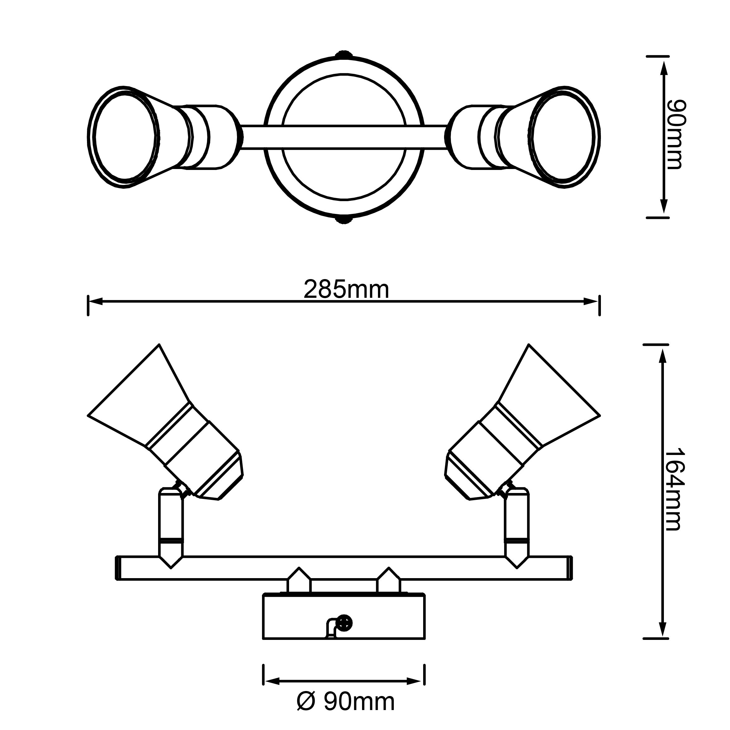 BRILLIANT lampa sufitowa Sambo 40cm brązowa / kawowa | 3x A60, E27, 60W, normalne żarówki gf nieokreślone | Nadaje się do lamp LED | Możliwość ściemni - 2