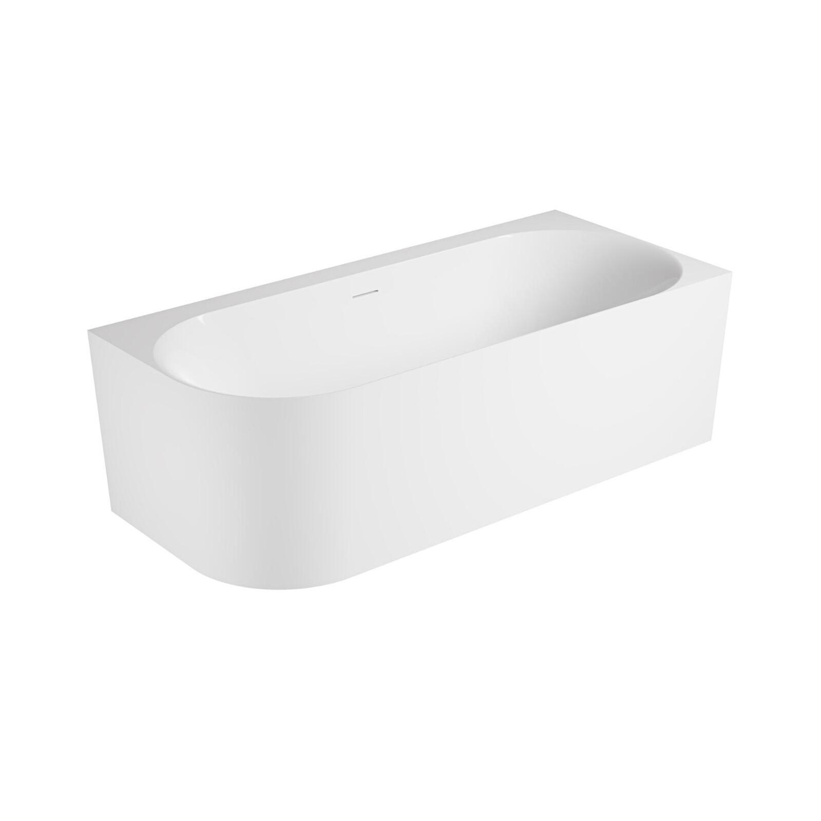 Baignoire acrylique Lucite FORMA semi-îlot blanche 170cm - Angle droit - 2