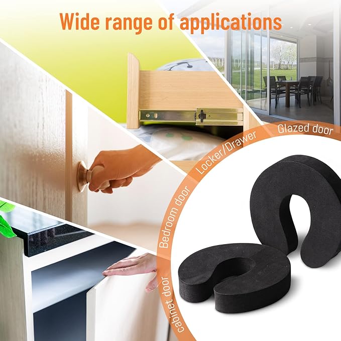 Bloque Porte Bébé Securite Placard Enfant 6pcs, Protection Bloque Securite Enfants, Doigts Anti-Pincement Bloc Porte Securite Fenetre Bebe Bloque-Port - 2