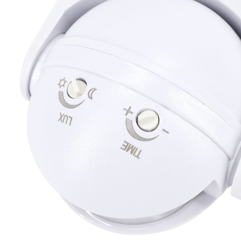 Rilevatore di movimento bianco - 1200W - Angolo 180° - IP44 - Portata 12m - 5