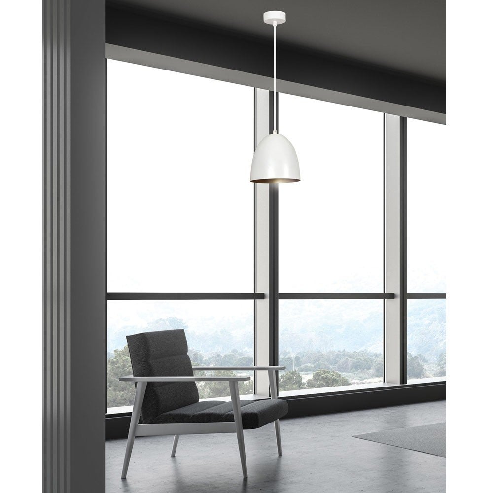 Lampa sufitowa Jonix z białym abażurem i złotym wnętrzem 1xE27 ø18cm - 5