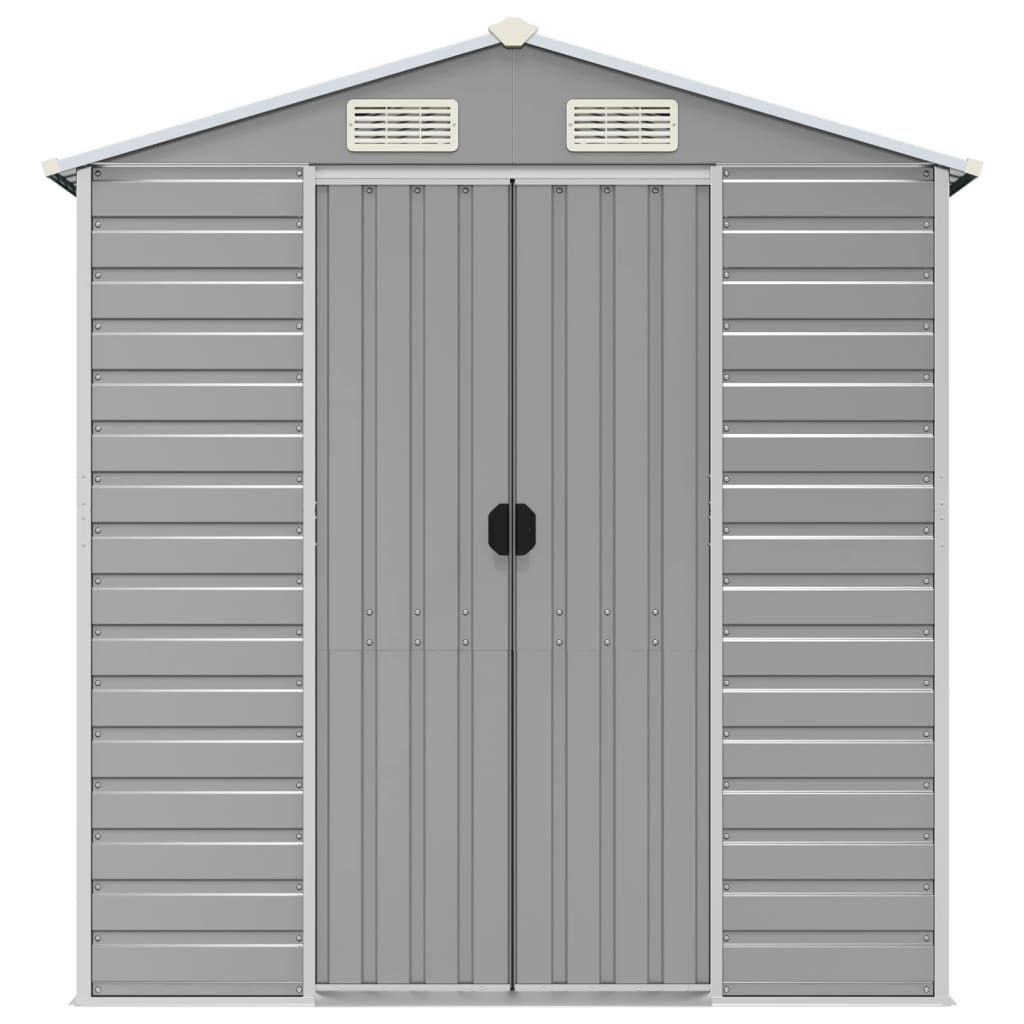 Maison Exclusive - Abri de jardin gris clair 191x725x198 cm acier galvanisé - 4