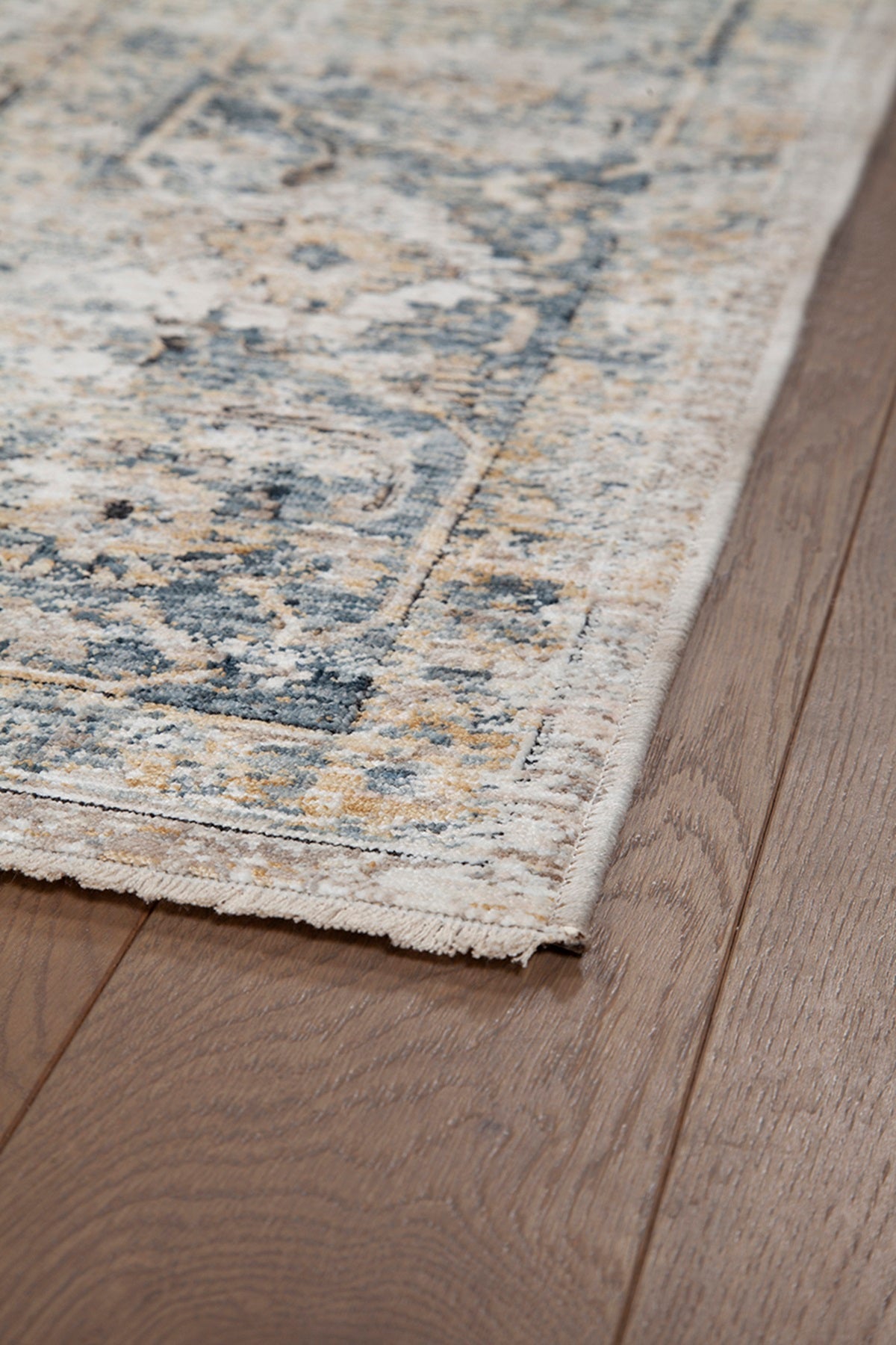 Tapis rayé vintage en polyester Gris bleu 160x230 YOMOUT - 3