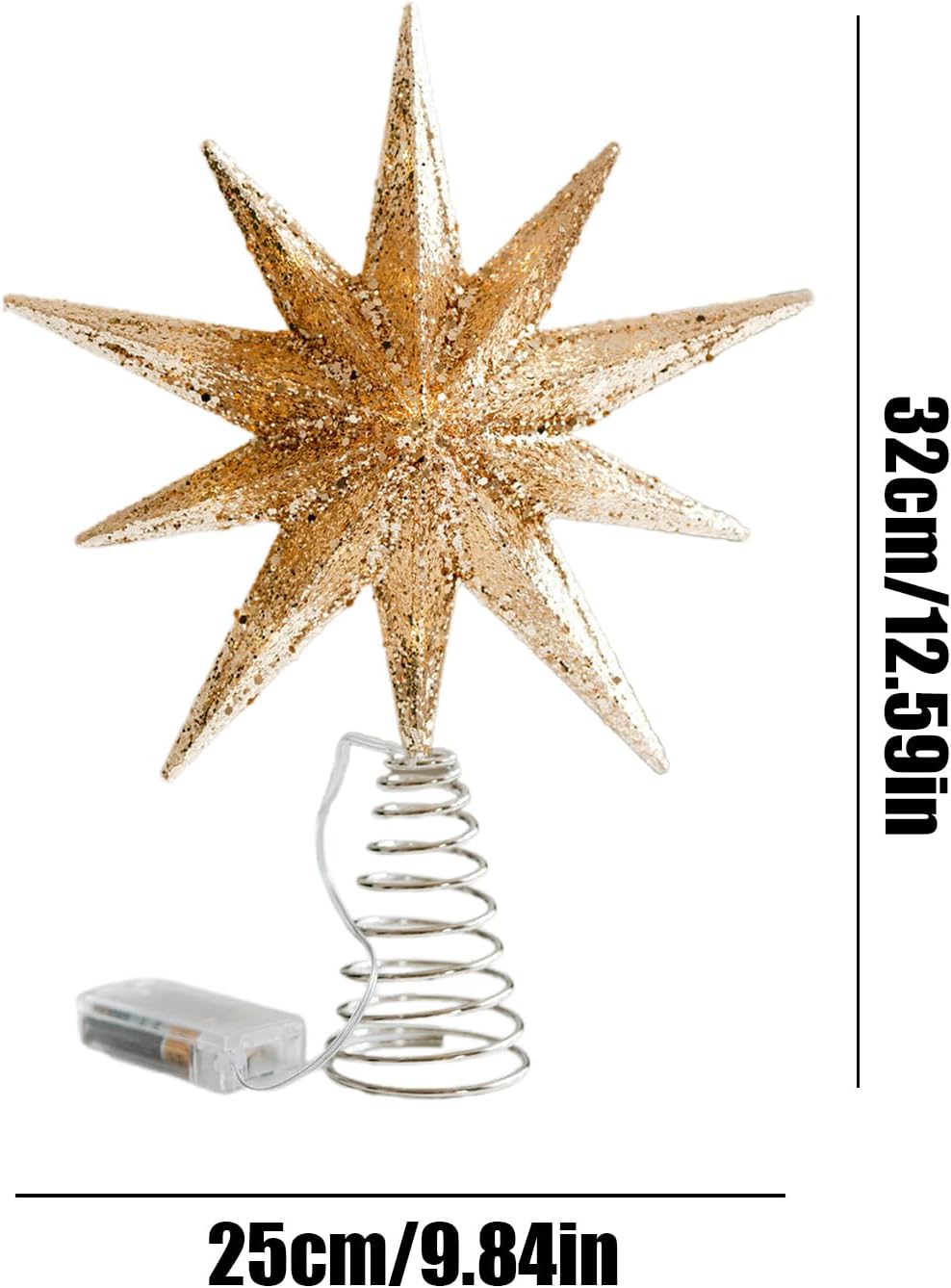 Couronnez votre sapin avec élégance - Paillettes scintillantes, poids équilibré 200g - Ambiance magique - 5