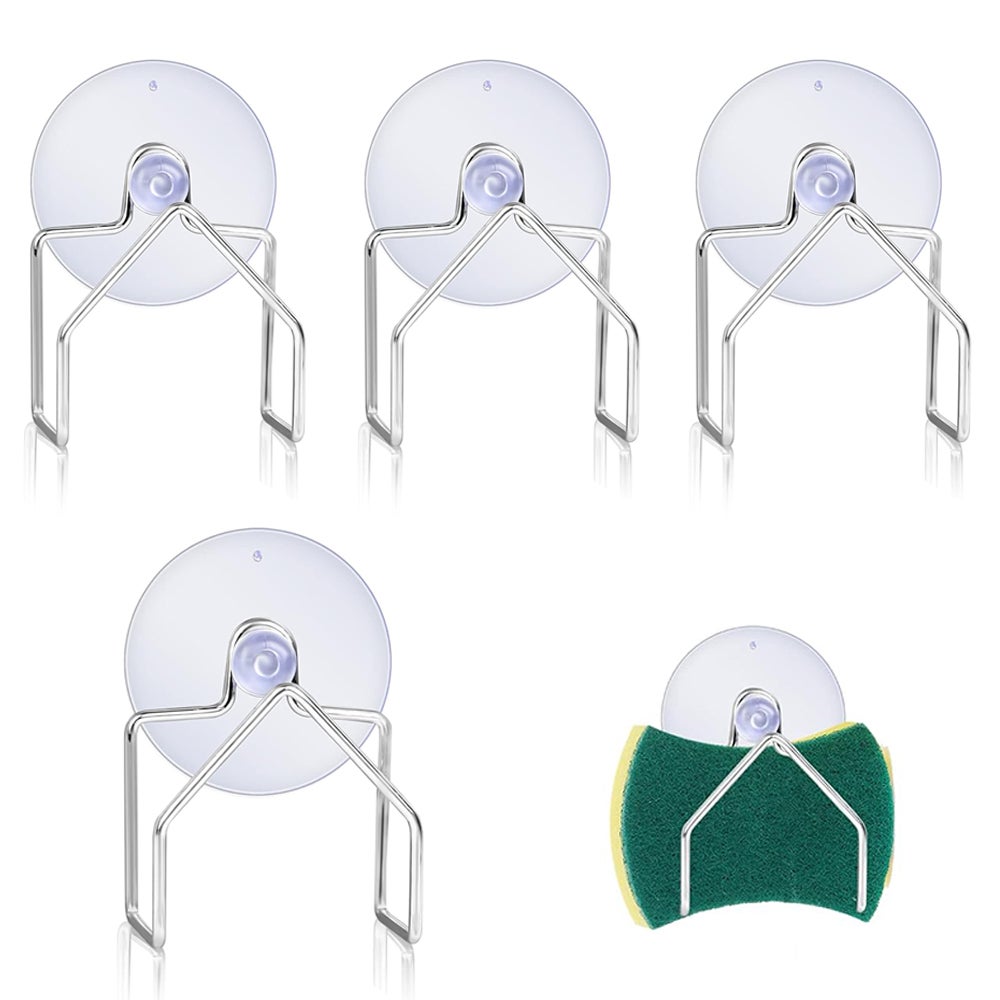 Portaspugna Per Lavello In Acciaio Inossidabile - Gancio Impermeabile Per Spugne Da Cucina Con Adesivo - Foto 5