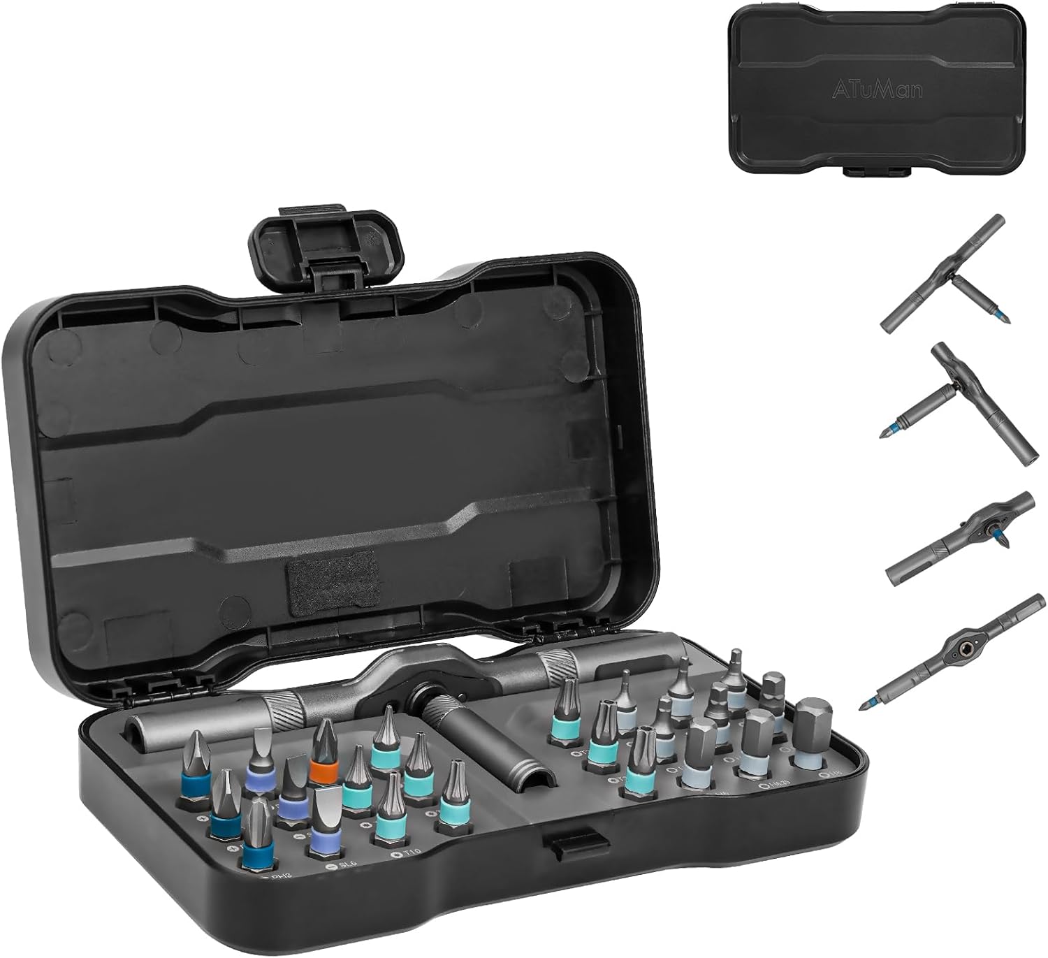 Jeu De Tournevis à Cliquet 24 En 1 Avec Embouts De Tournevis