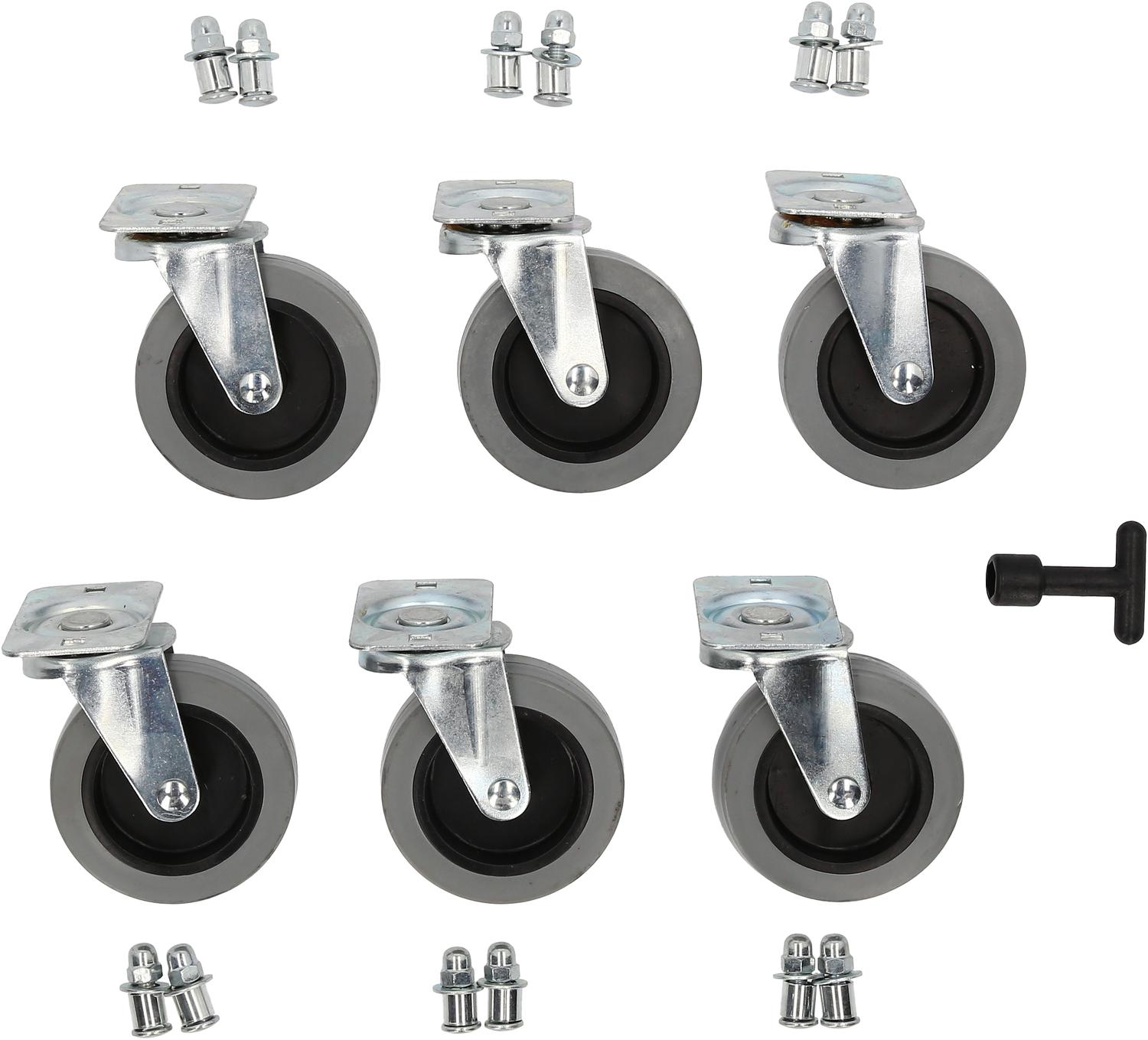 Lot De 2 Roues De Rechange Pour Barbecue 15,2 Cm - Roues Plastique Noires Pour Barbecue à Gaz