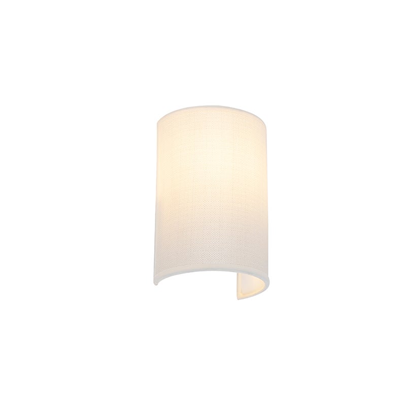 Qazqa nowoczesny lampa ścienna inteligentny - Drum - biały, żarówkami LED 7w, e27, 2700k - 6500k, ściemnialny, 13cm, IP20
