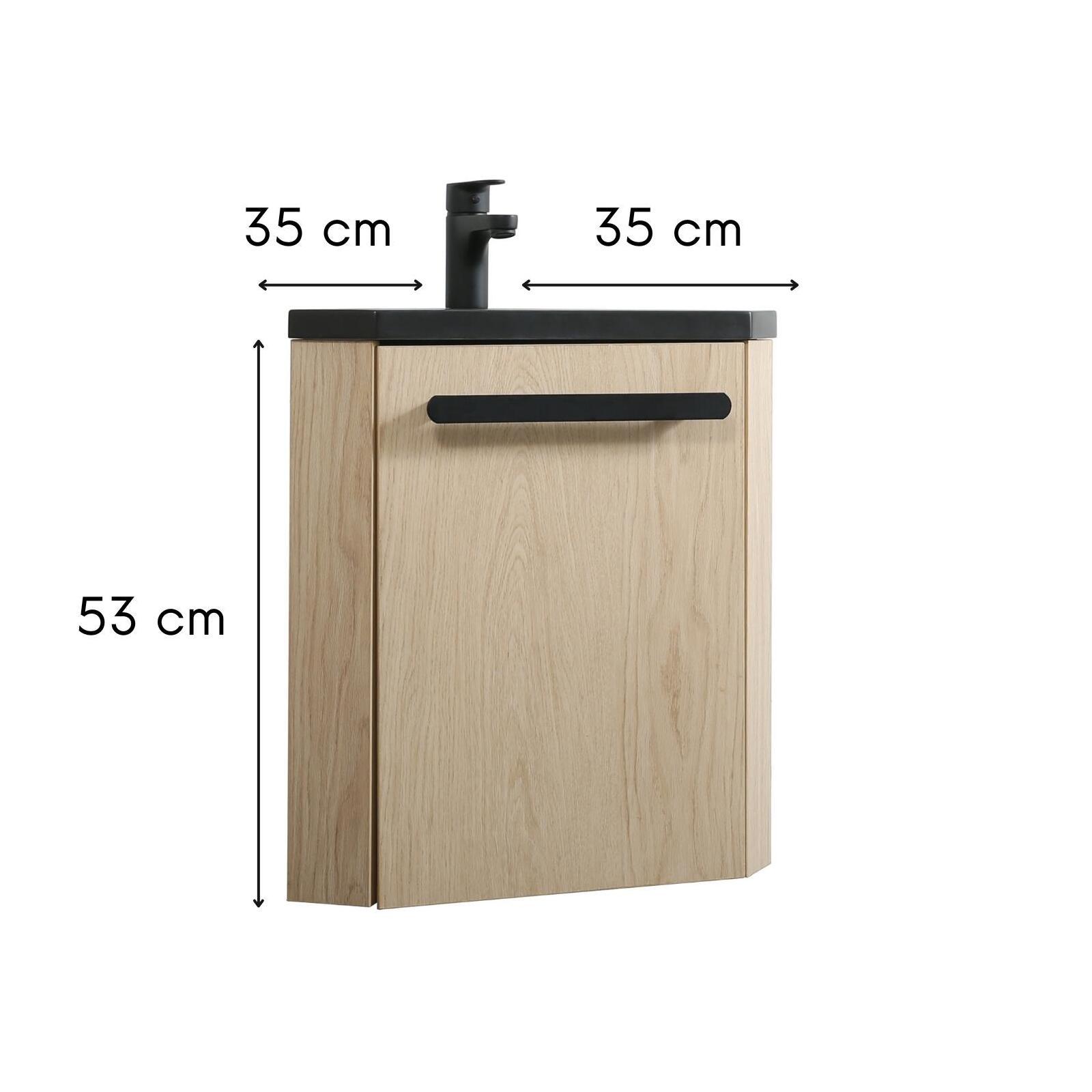 Meuble lave-mains SKINO + robinet chromé - 3