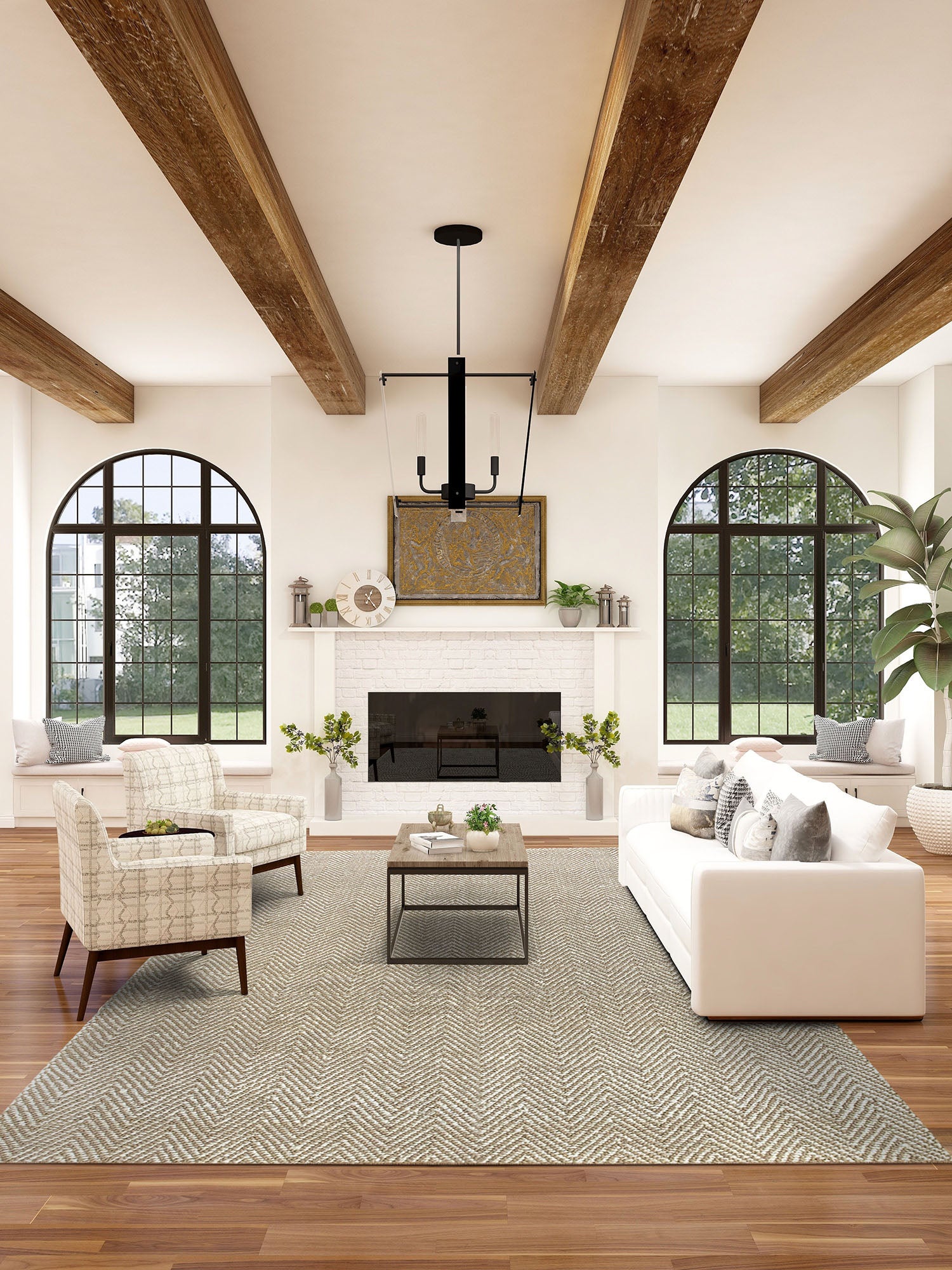 Hamid - Tappeto di Iuta ALCÁZAR BIANCO 250x350 - 2