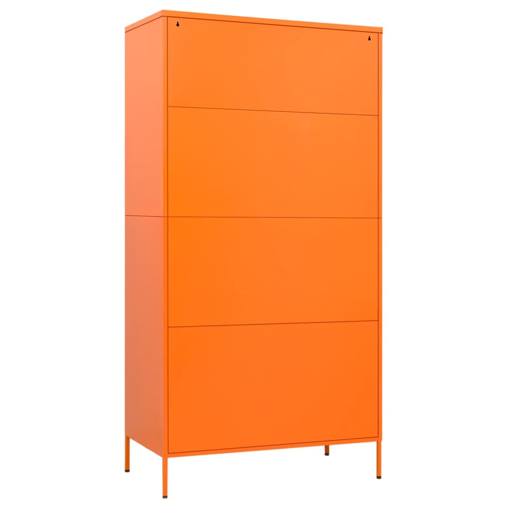 Armário em aço laranja 90x50x180 cm - COMFORTXL - 5