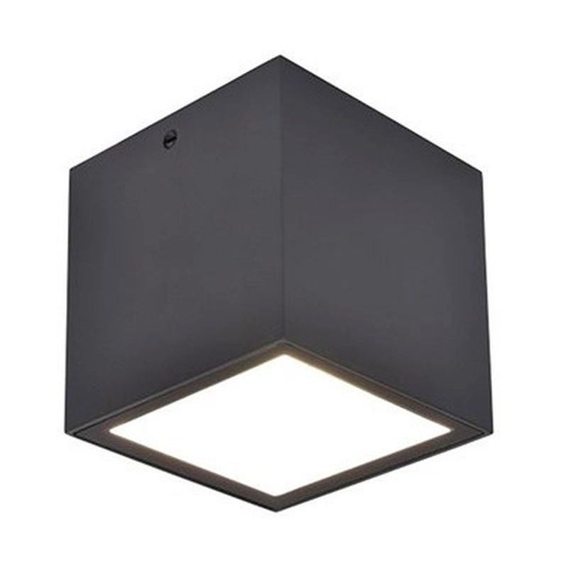 Lampa sufitowa zewnętrzna GEMINI LED 6.9W Neutralna biel 750lm ciemny szary IP65 Lutec