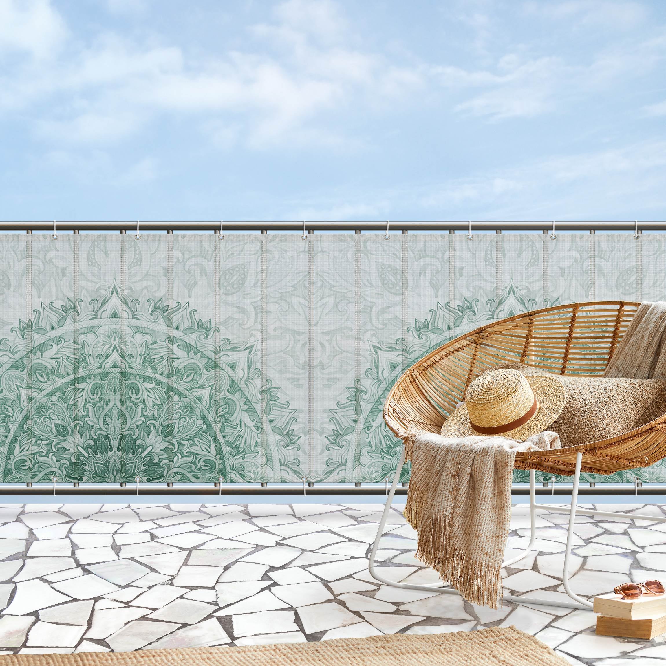 Frangivista Per Balcone Maximex Con Motivo Rose – 5 M X 85 Cm, Resistente A UV E Agenti Atmosferici, Asciugatura Rapida, Antistrappo