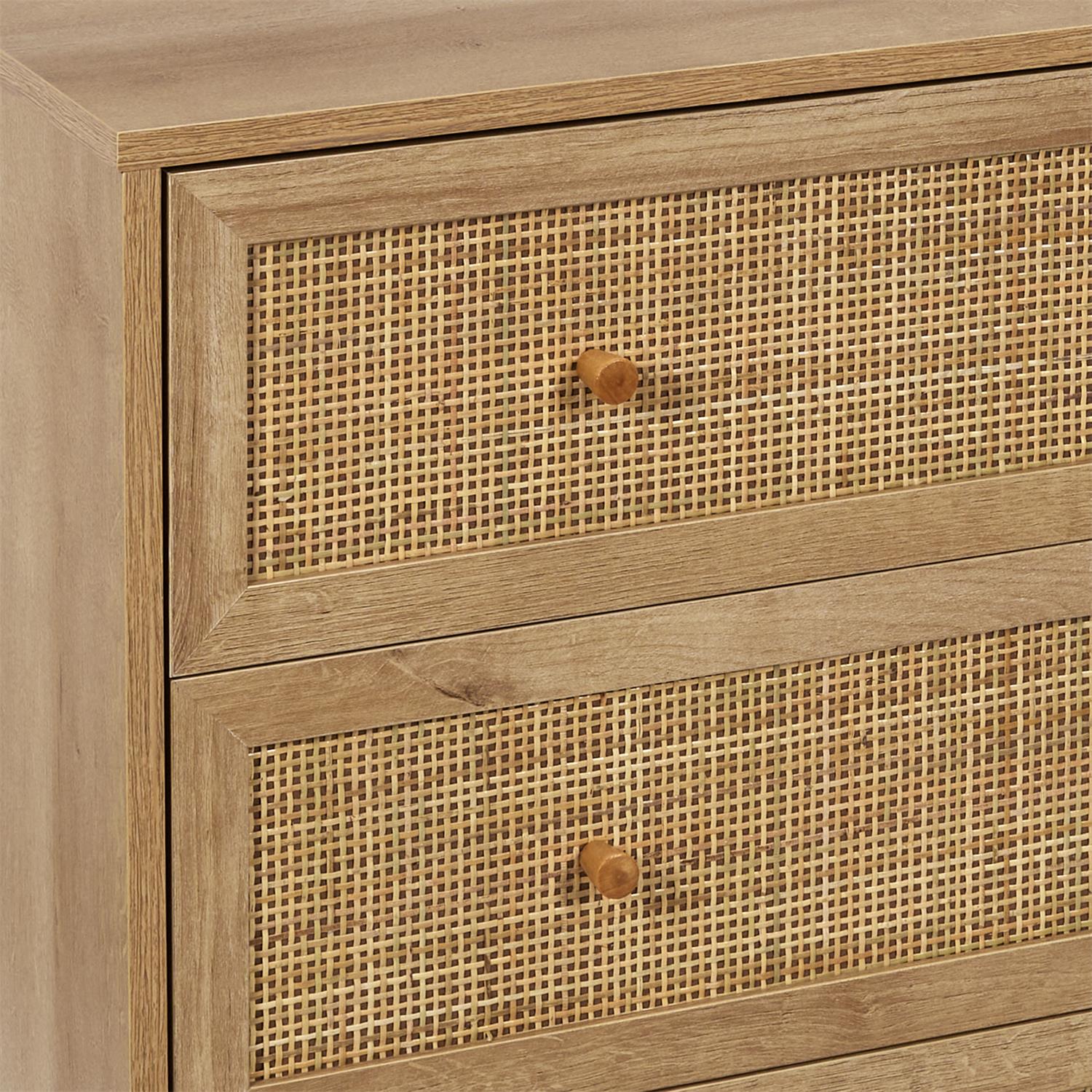 Commode En Bois 3 Tiroirs 