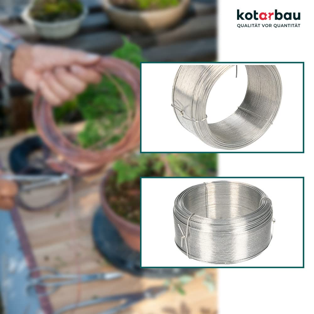 Fil de Jardin Galvanisé, diamètre 0,8 mm - 100 m - Fil de Serrage - Fil de Clôture - Pour Attacher des Plantes - KOTARBAU - 4