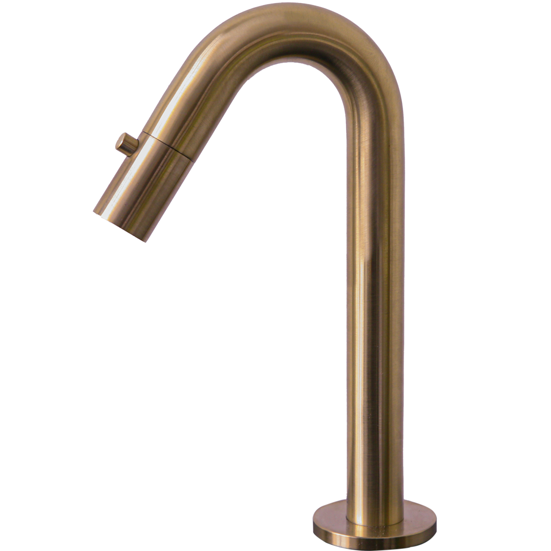 Indus bateria umywalkowa ze szczotkowana miedź zimna woda