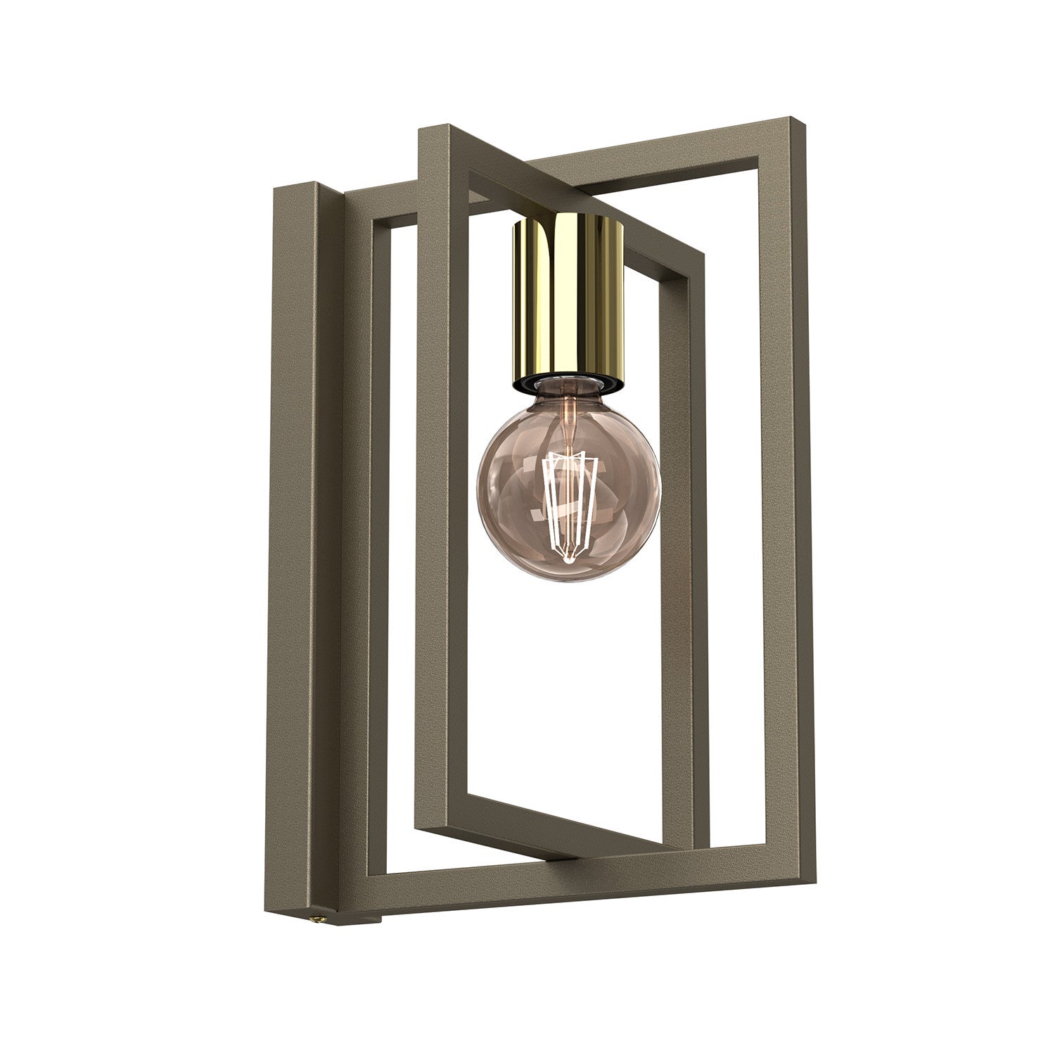 Kinkiet ścienny Belfort tytanowy złoto-złoty połysk 1xE27x15W wym: 30 x 20 x 22 cm metal IP20 Luminex