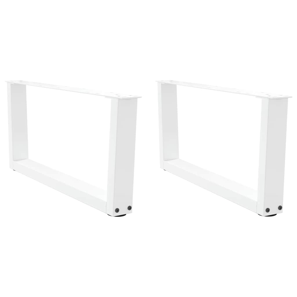 Nogi do stolika kawowego w kształcie litery V 2 szt. Białe 70x(30-31,3) cm Stal vidaXL