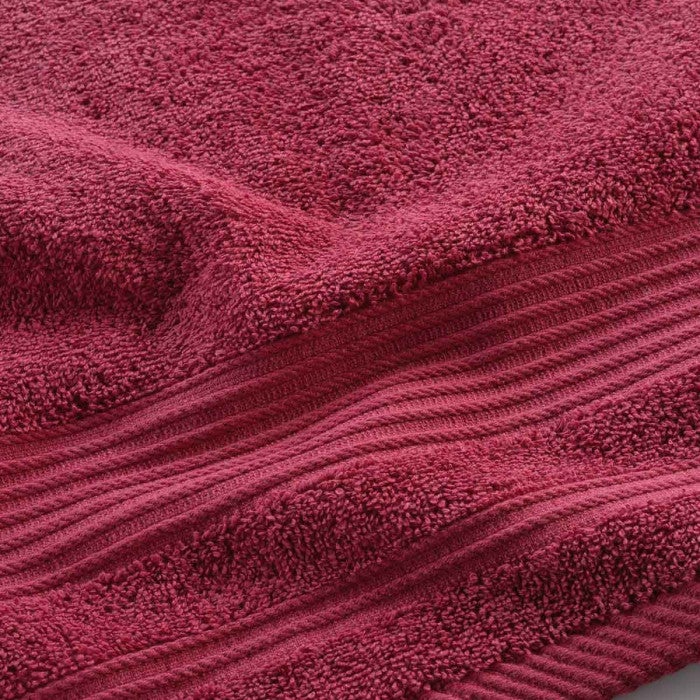 Douceur d'Intérieur, Asciugamano da bagno (50 x 90 cm) Teneresse Rubis, spugna tinta unita - 3