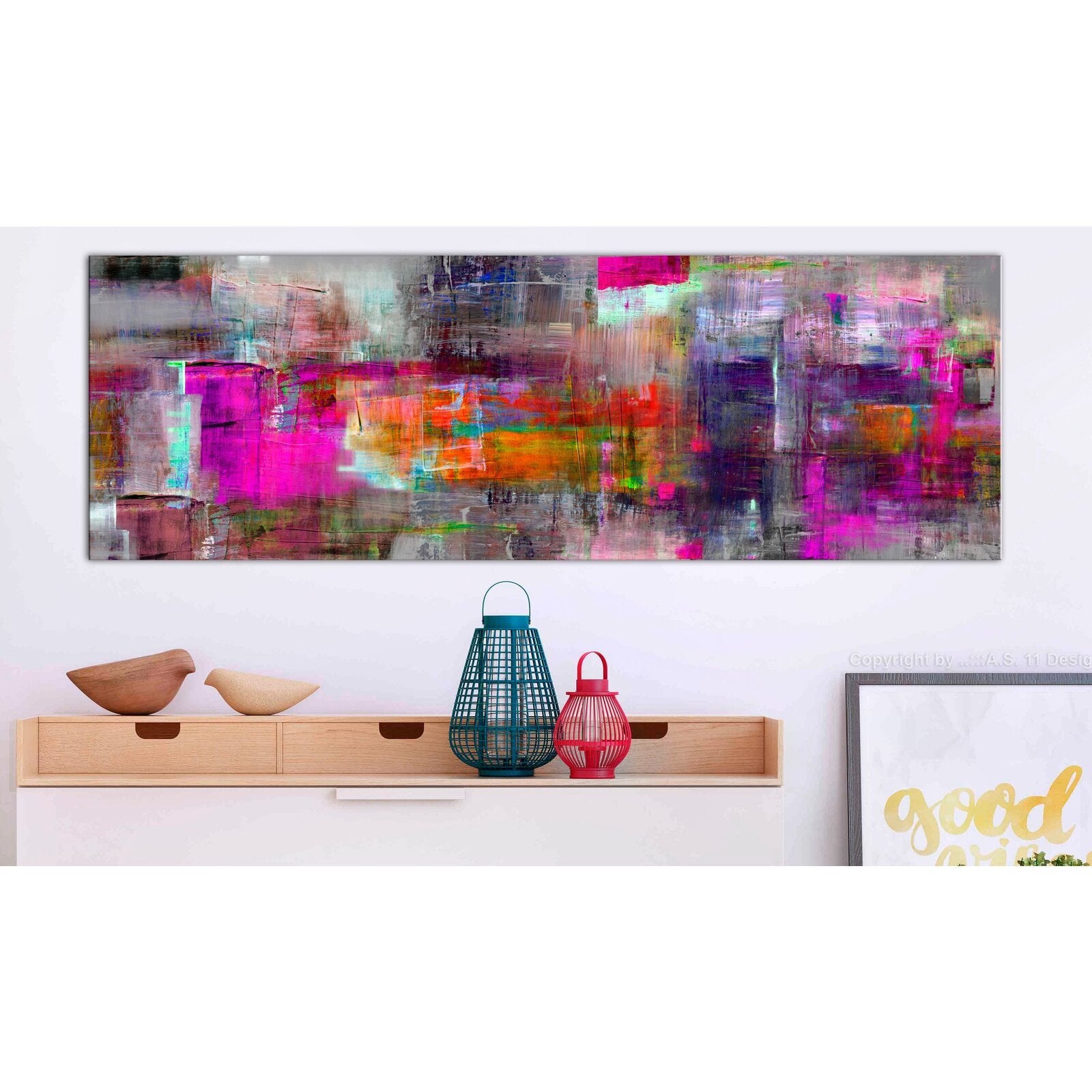 Tableau pays de la couleur - 150 x 50 cm - 2