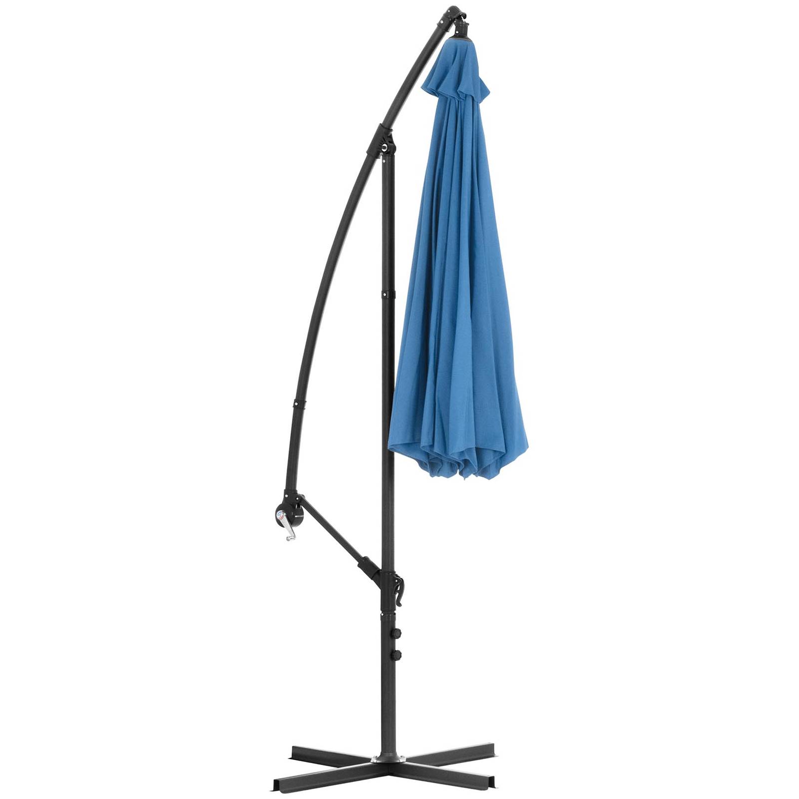 Parasol déporté - Uniprodo - Bleu - Dimensions du parasol&nbsp;: Ø&nbsp;300&nbsp;cm - Rond - 4
